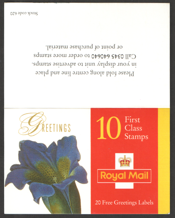 (image for) KX9 / DB13(10) Sample Card for 1997 Flowers Greetings Booklet - Click Image to Close